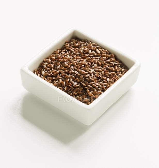 Flax Seeds in Bowl — Stock Photo