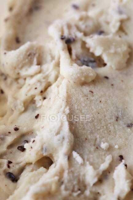 Texture of homemade stracciatella ice cream — Stock Photo
