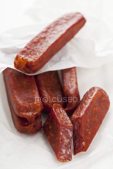 Beef and pork sausages — Stock Photo