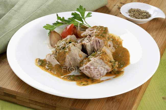 Huelva stew on plate — Stock Photo