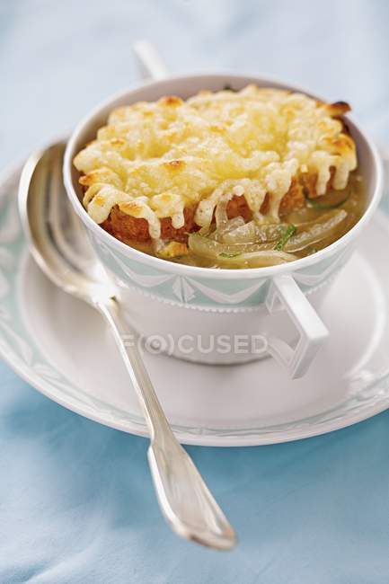 Zuppa di cipolle francesi — Foto stock