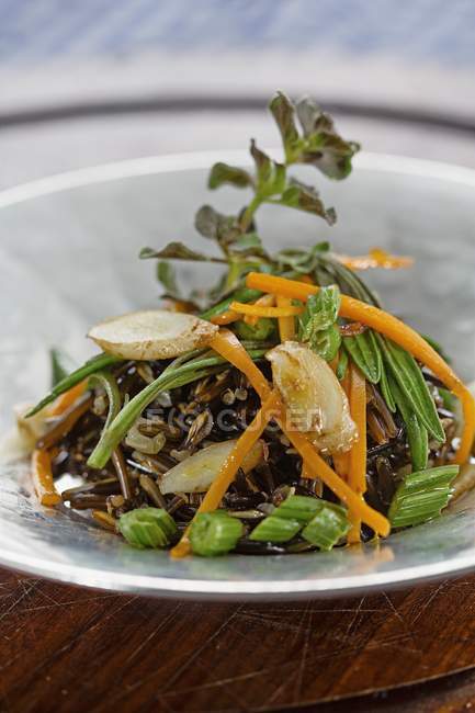 Wild rice with carrots — Stock Photo