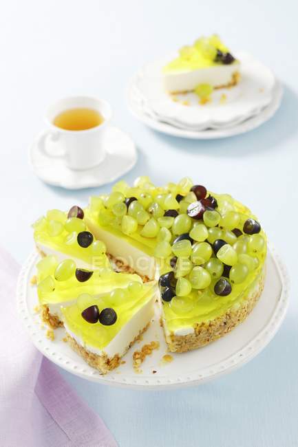 Torte de yaourt à la gelée — Photo de stock