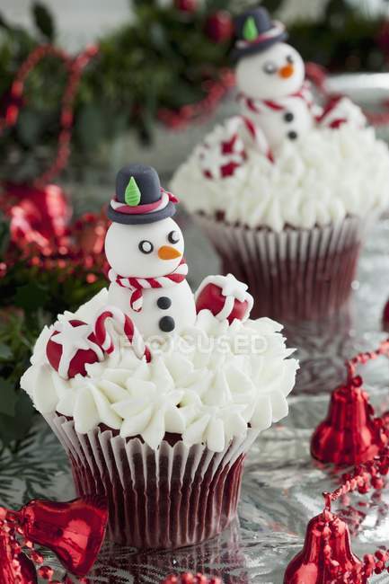 Cupcake di velluto rosso — Foto stock