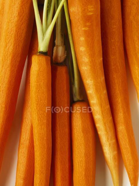 Zanahorias frescas peladas - foto de stock