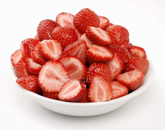 Fresh sliced strawberries — Stock Photo