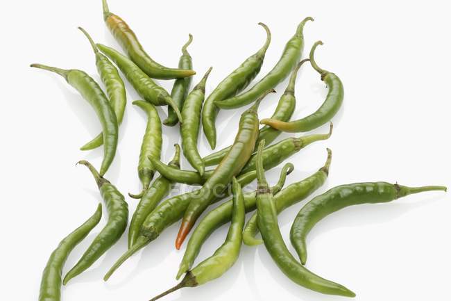 Fresh green chillies — Stock Photo