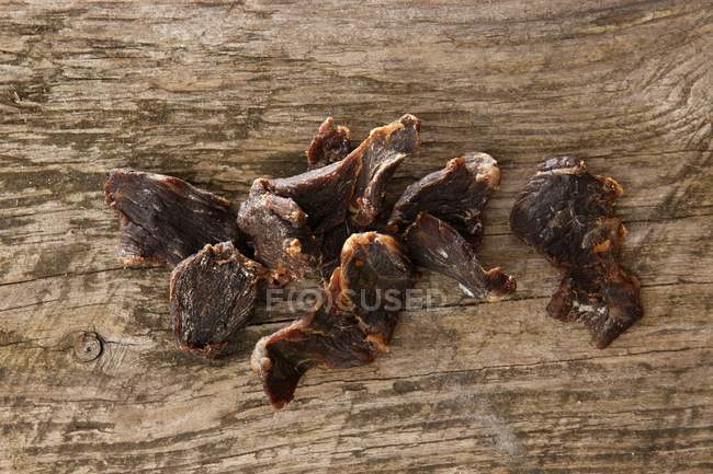 Dried beef slices — Stock Photo