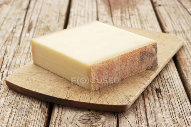Chunk of Gruyre cheese — Stock Photo