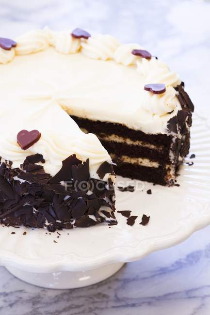 Gâteau de couche de chocolat — Photo de stock