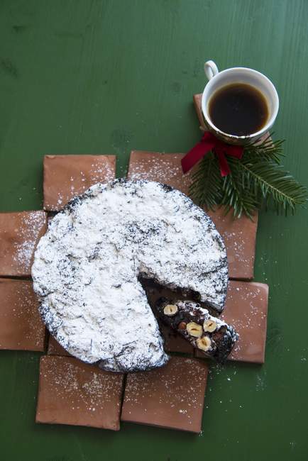 Panforte cake for Christmas — Stock Photo