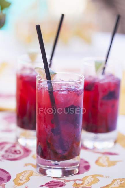 Cocktails à la tequila avec jus — Photo de stock