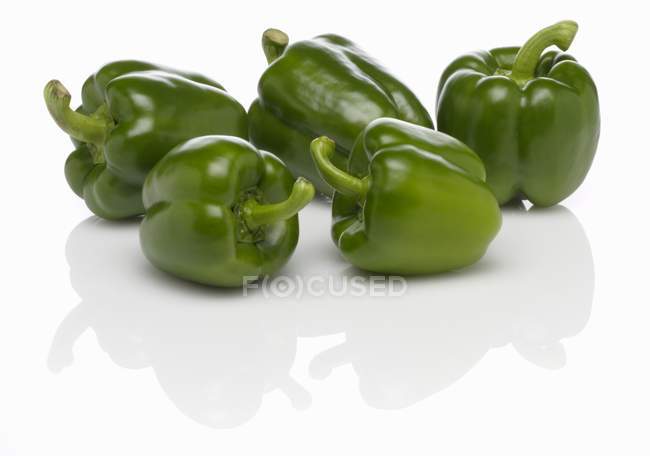 Fresh green peppers — Stock Photo
