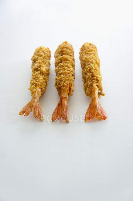 Gambas tempura fritas - foto de stock