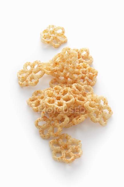 Potato crisps on white background — Stock Photo