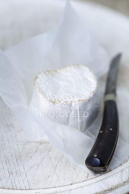 Goat's cheese on wooden — Stock Photo