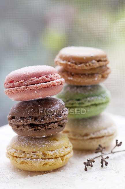 Cookies macarons colorés — Photo de stock