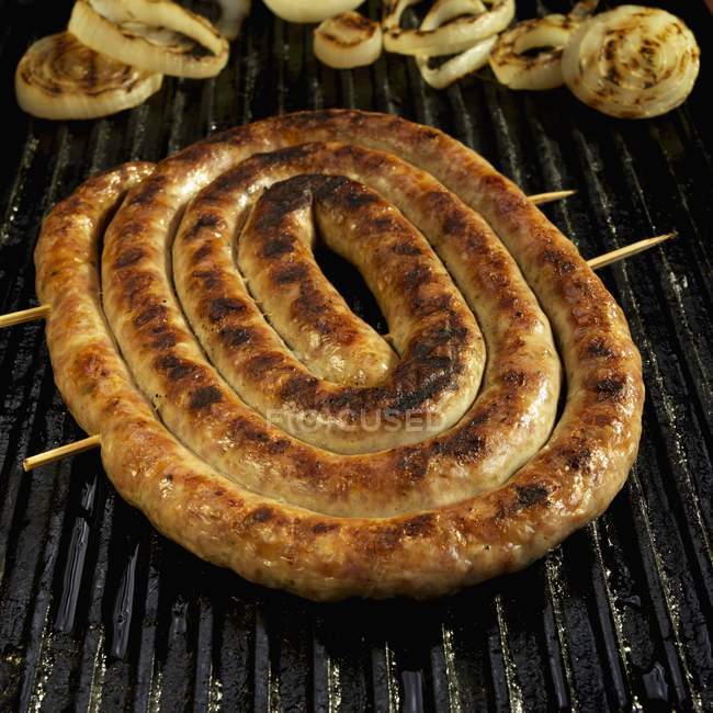 Coil of Italian Sausage — Stock Photo