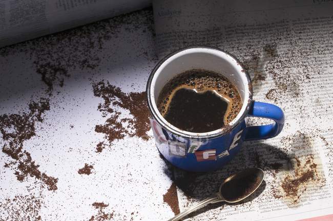 Tasse de café noir — Photo de stock