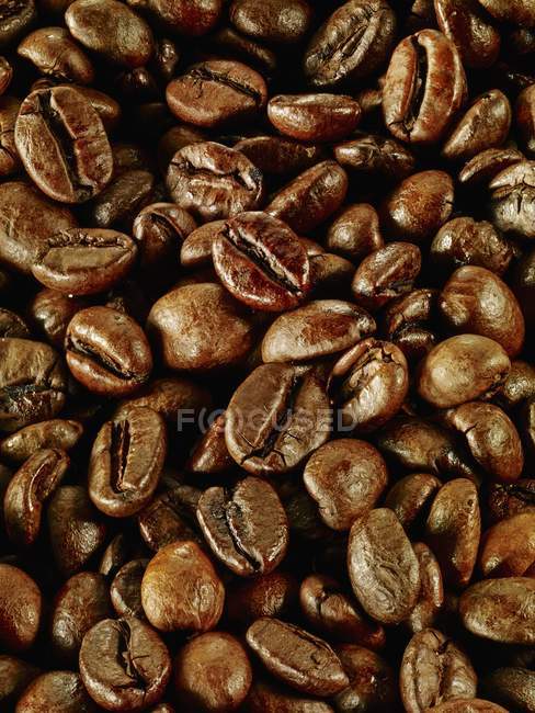 Granos de café tostados - foto de stock