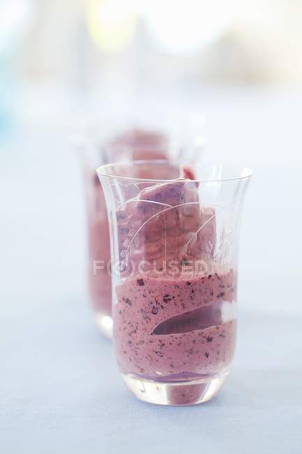 Home-made blueberry ice cream — Stock Photo