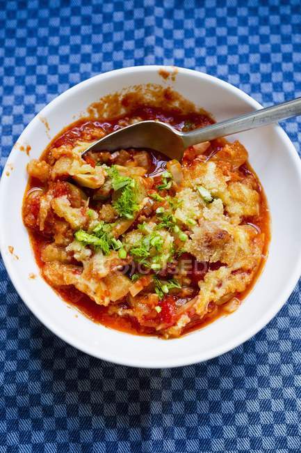 Finocchio gratinato con salsa — Foto stock
