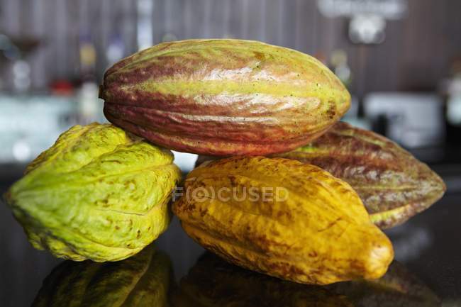 Fagioli di cacao crudi — Foto stock