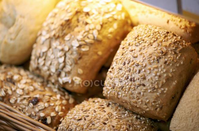 Assorted bread in box — Stock Photo