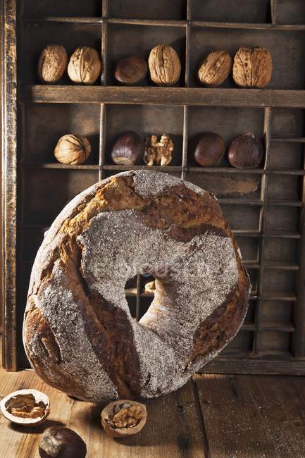 Rustic chestnut bread — Stock Photo