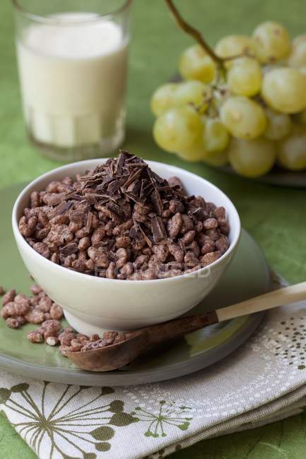 Knuspriger Reis mit Schokolade — Stockfoto