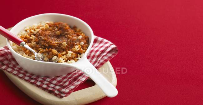 Pasta stars with minced meat — Stock Photo