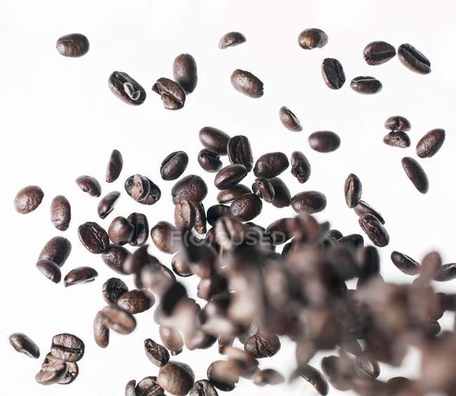 French Roasted Whole Coffee Beans — Stock Photo