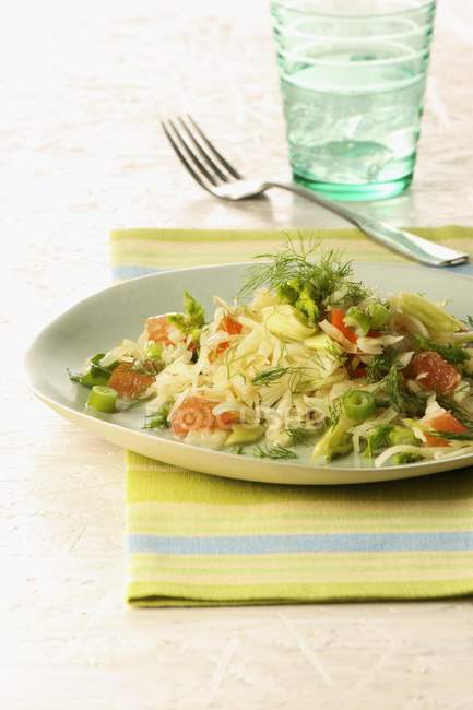 Salade de choucroute au fenouil et pamplemousse — Photo de stock