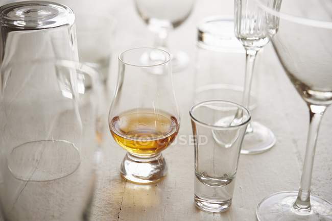Assorted bar glassware — Stock Photo