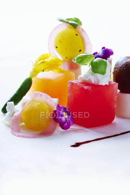 Salada de melão de verão — Fotografia de Stock