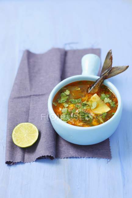 Lemongrass soup with ginger — Stock Photo