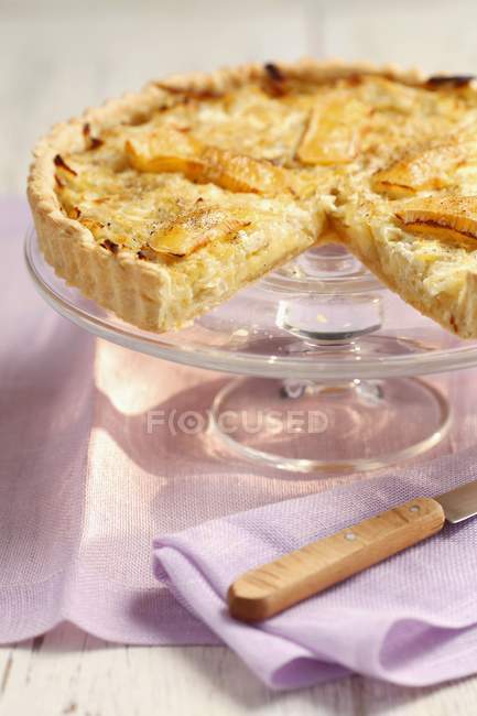 Карамельный луковый пирог — стоковое фото
