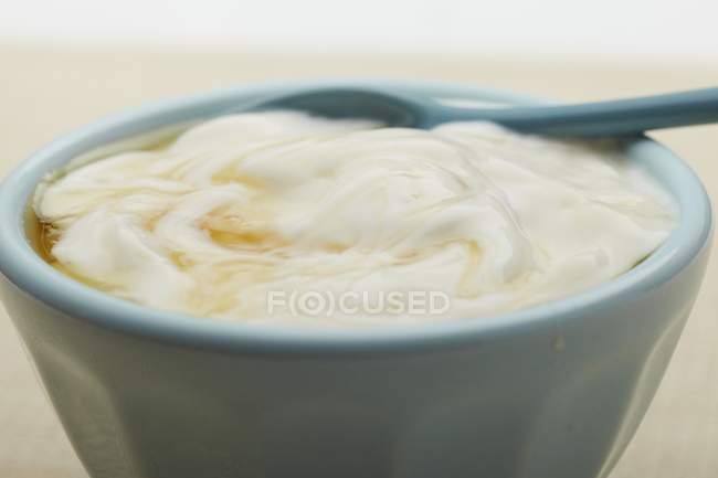 Домашній грецький йогурт — стокове фото
