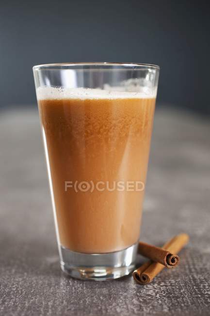 Vegetable and fruit juice in glass — Stock Photo