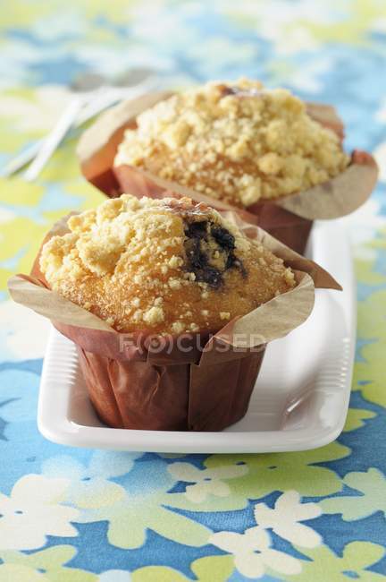 Muffin croccante di more — Foto stock