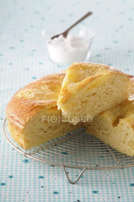 Fougasse - torta de levadura - foto de stock