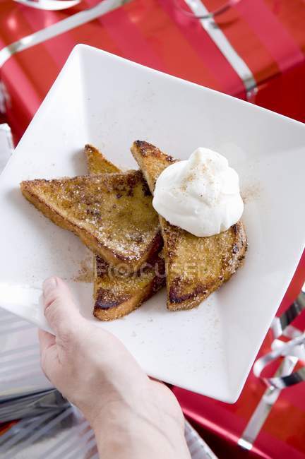 French toast with gingerbread — Stock Photo