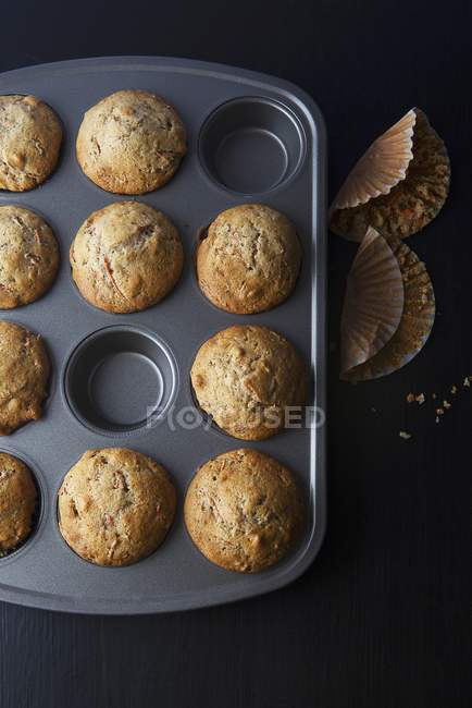 Muffins de cenoura recém-assados — Fotografia de Stock