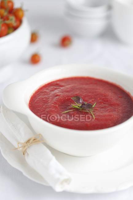 Sopa de tomate y remolacha - foto de stock