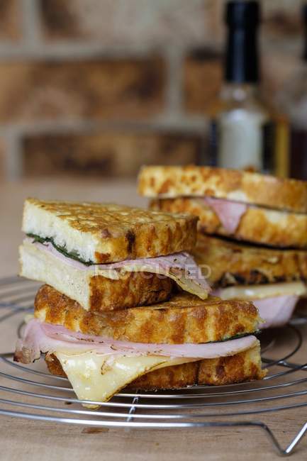 French toast with Prosciutto — Stock Photo
