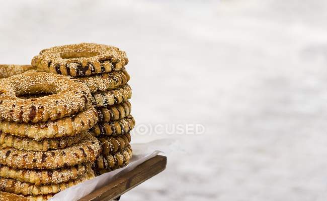 Pastelaria com sementes de sésamo — Fotografia de Stock