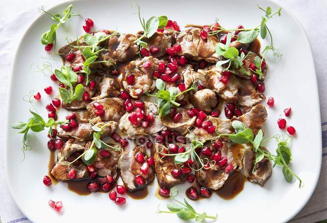 Lamb fillet with seeds — Stock Photo