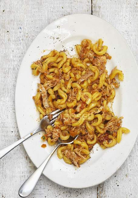Pasta with meat ragout — Stock Photo