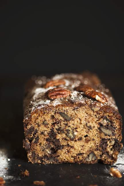 Chocolate and pecan bread — Stock Photo