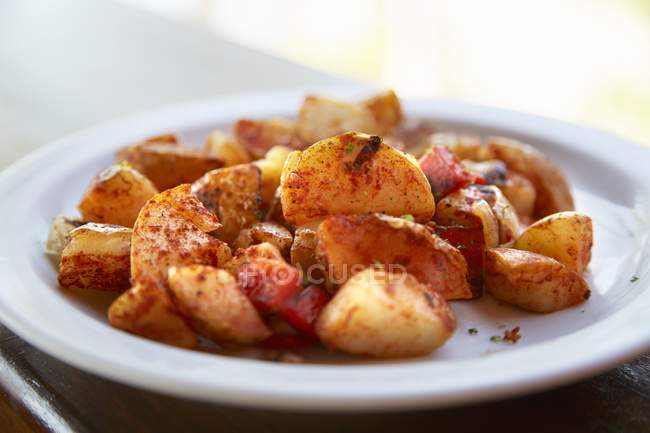 Пряні смажена картопля — стокове фото